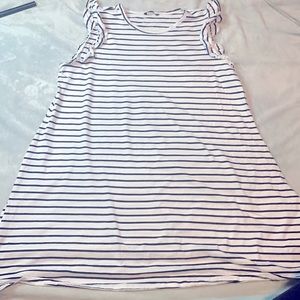 Black and white striped dress